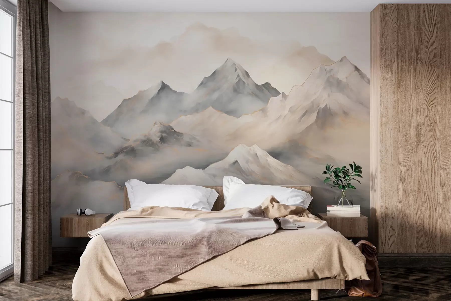 murales de pared Montañas neblinosas w03519