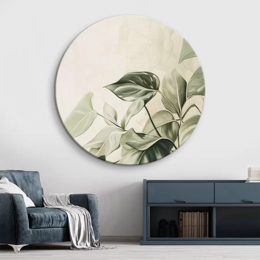 murales de pared Hojas de palmera, dibujo a lápiz, tropical, vegetación r43509