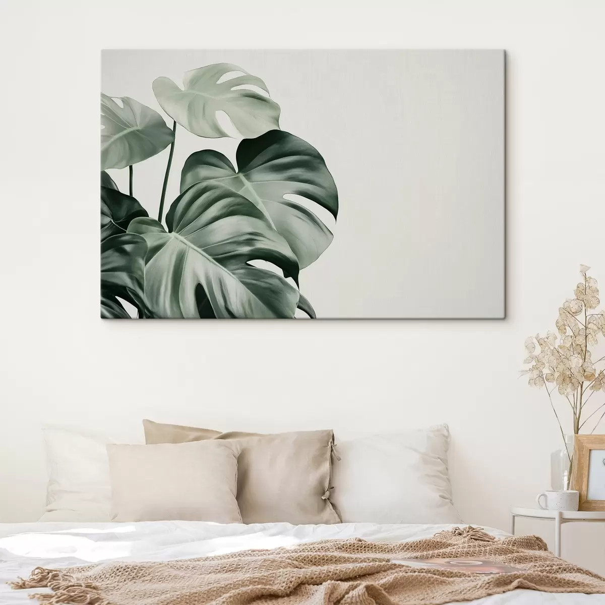 murales de pared Hojas de palmera tropical, floral, realismo, monstera s43508