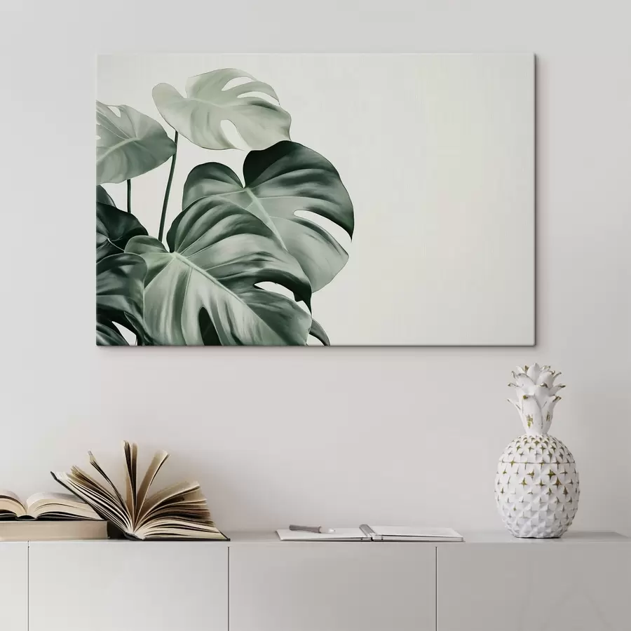 murales de pared Hojas de palmera tropical, floral, realismo, monstera s43508