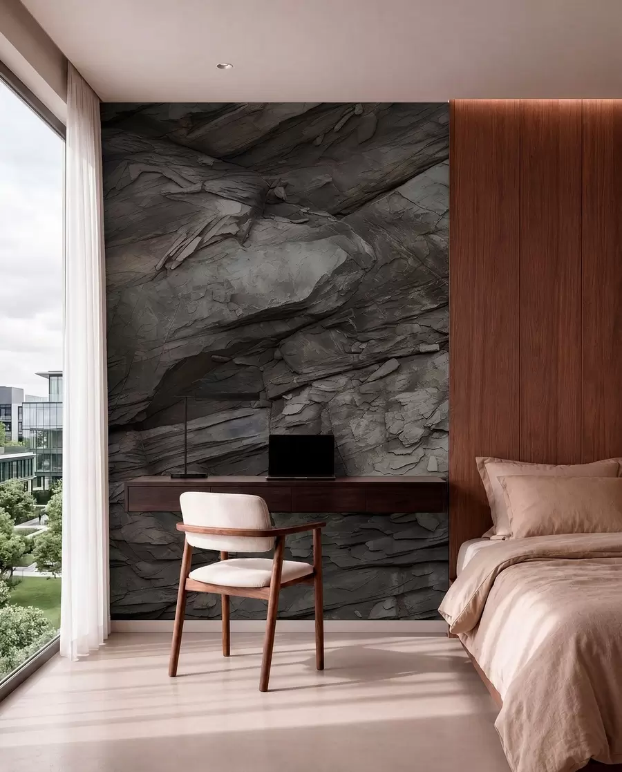 murales de pared Pared de roca pintada w03554