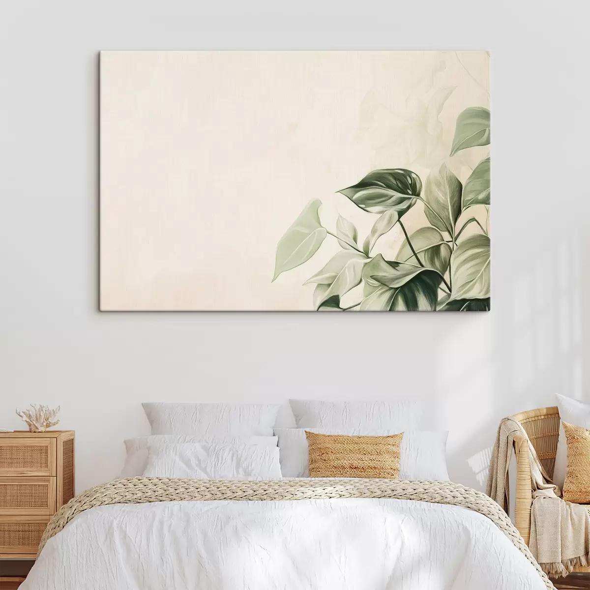 murales de pared Hojas de palmera, dibujo a lápiz, tropical, vegetación s43509