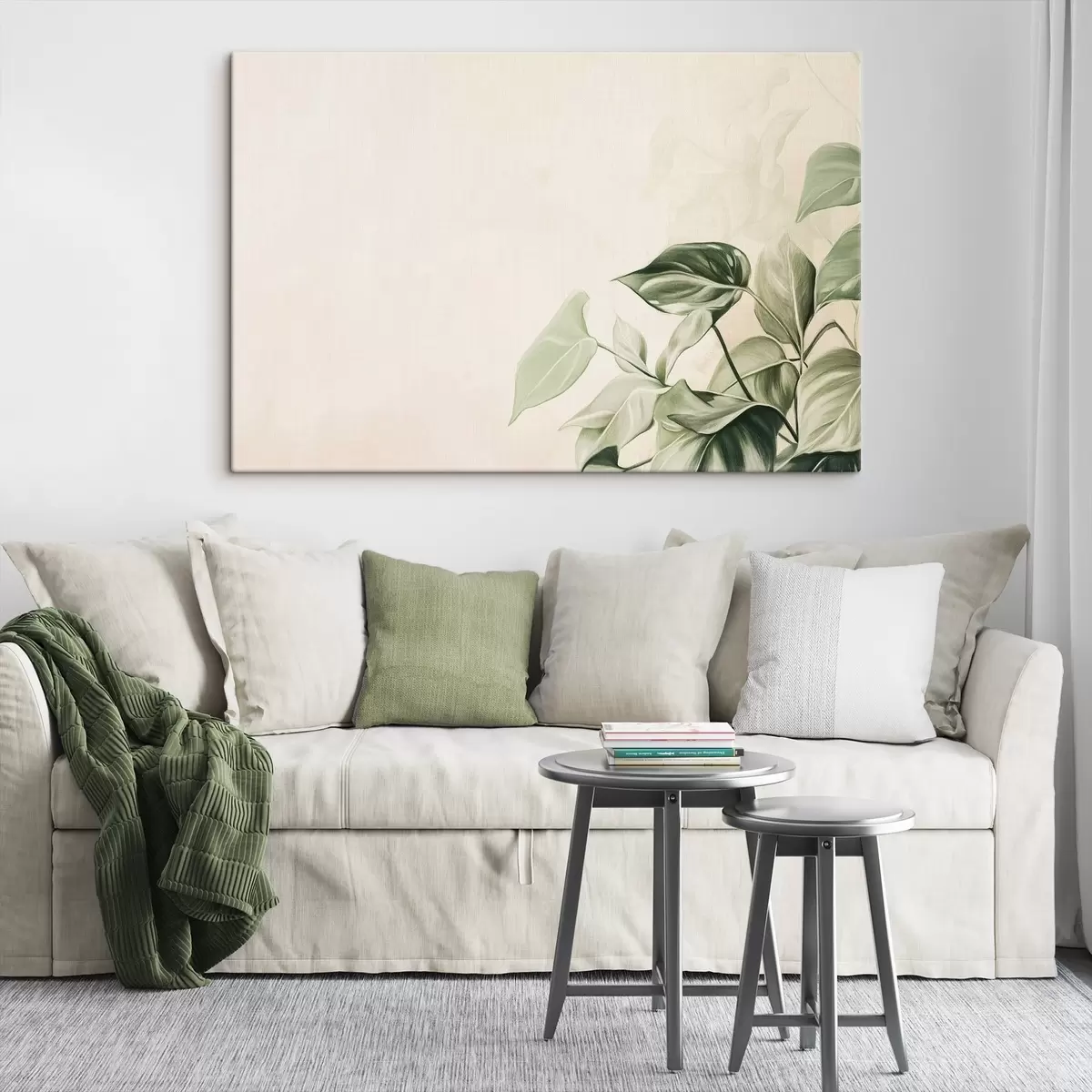 murales de pared Hojas de palmera, dibujo a lápiz, tropical, vegetación s43509