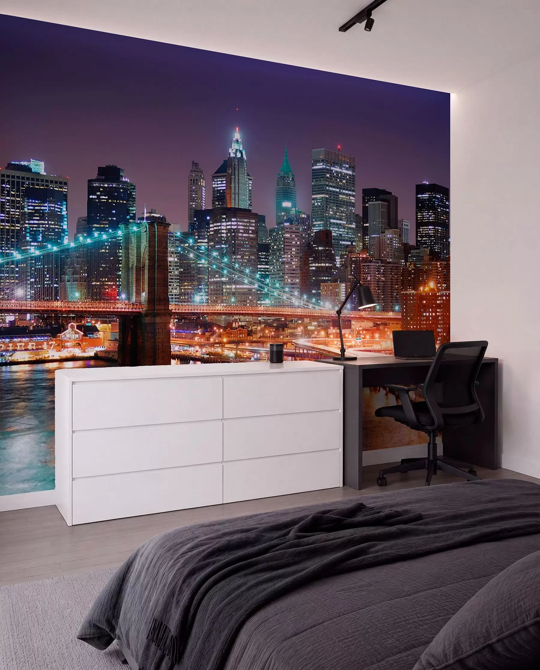 murales de pared Luces del puente de Brooklyn u57210