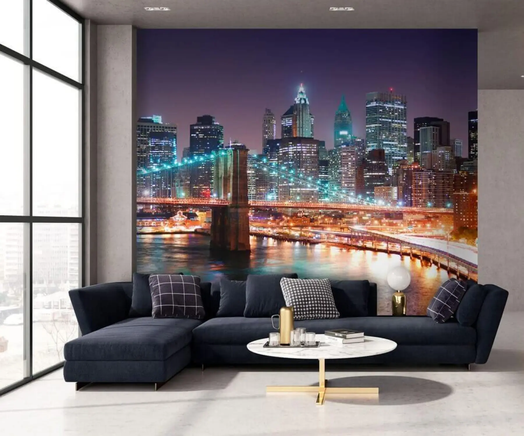 murales de pared Puente de Brooklyn, Nueva York u57210