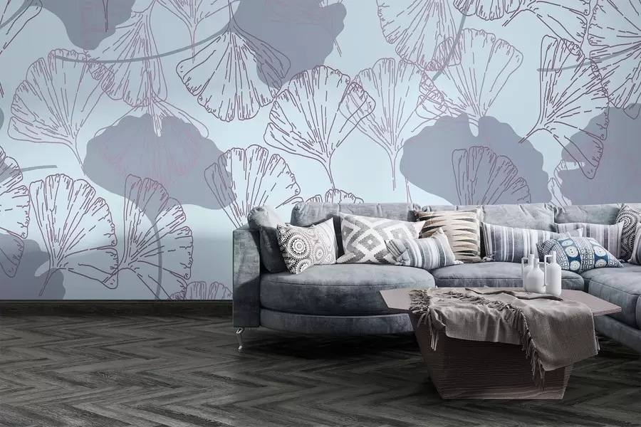 murales de pared Diseño botánico w03500v1