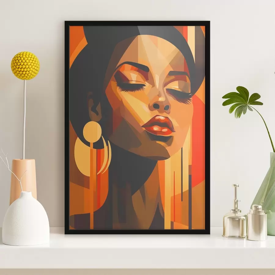 murales de pared Abstracción de dos caras f43530