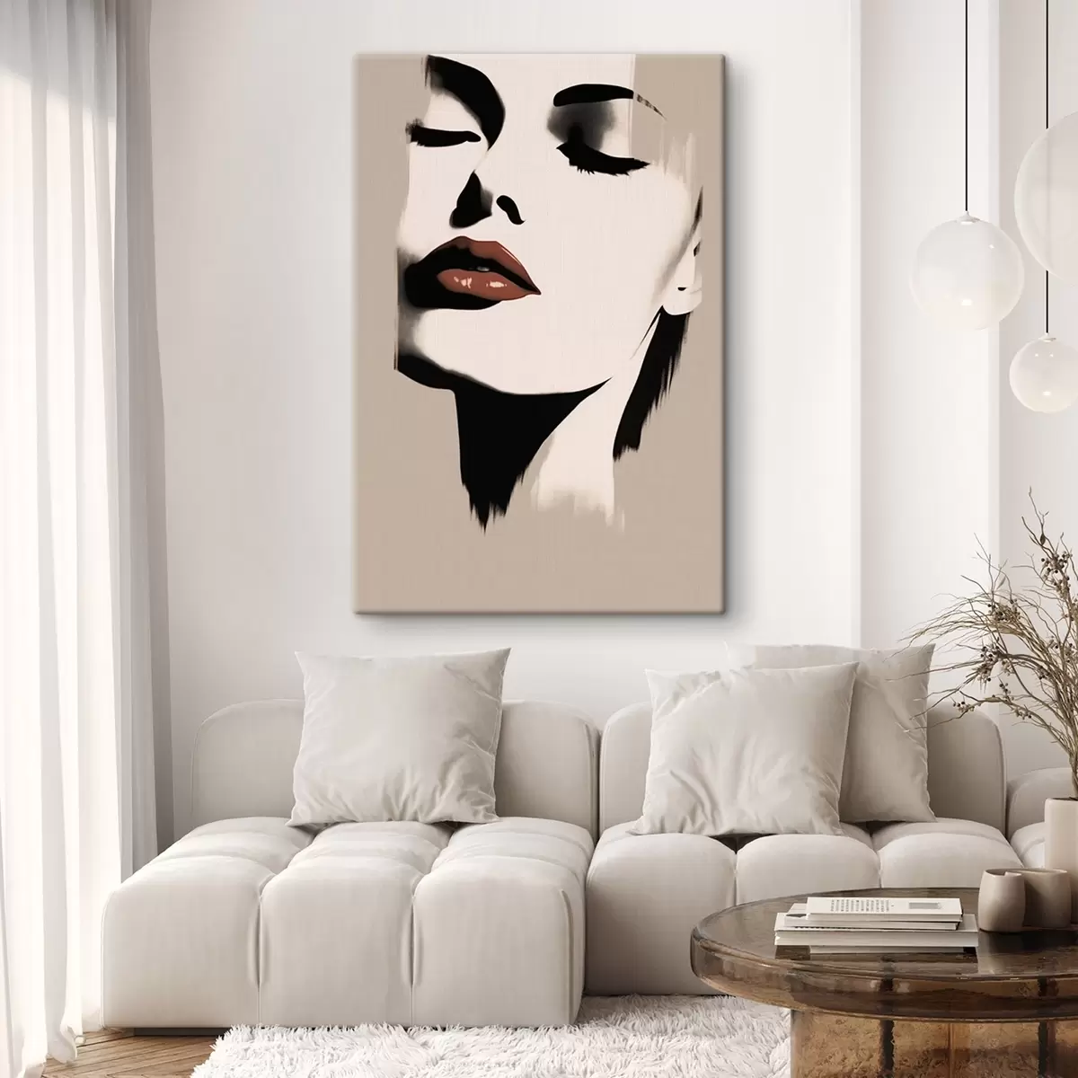 murales de pared Retrato femenino minimalista s43527