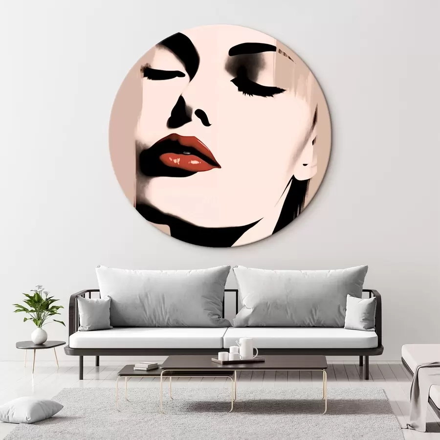 murales de pared Retrato femenino minimalista r43527