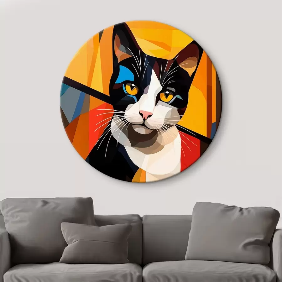 murales de pared Caras geométricas r43528