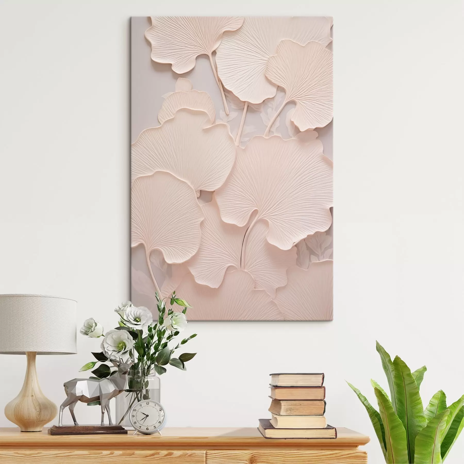 murales de pared Delicadas hojas de Ginkgo s43571