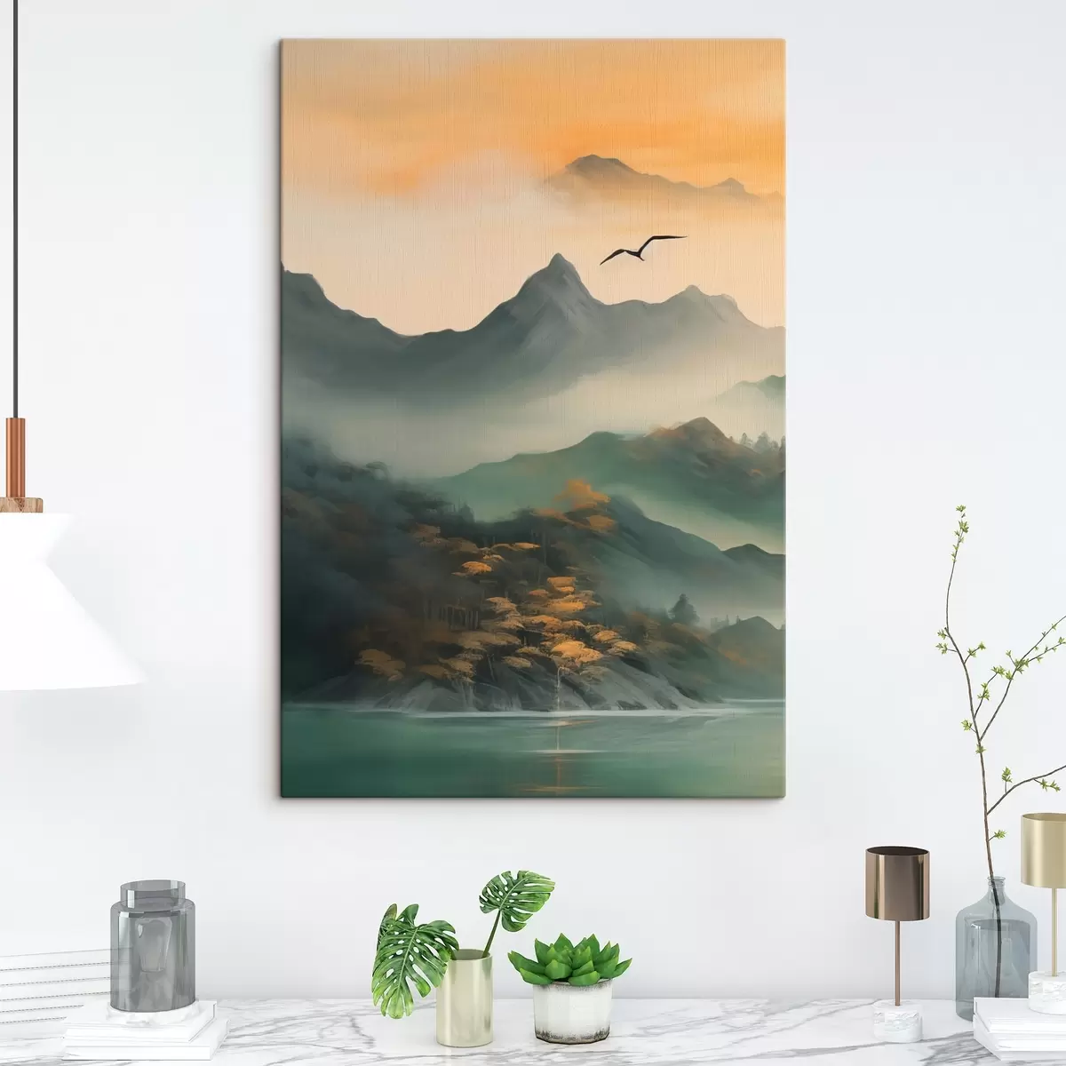 murales de pared Amanecer en la Montaña Mística s43588