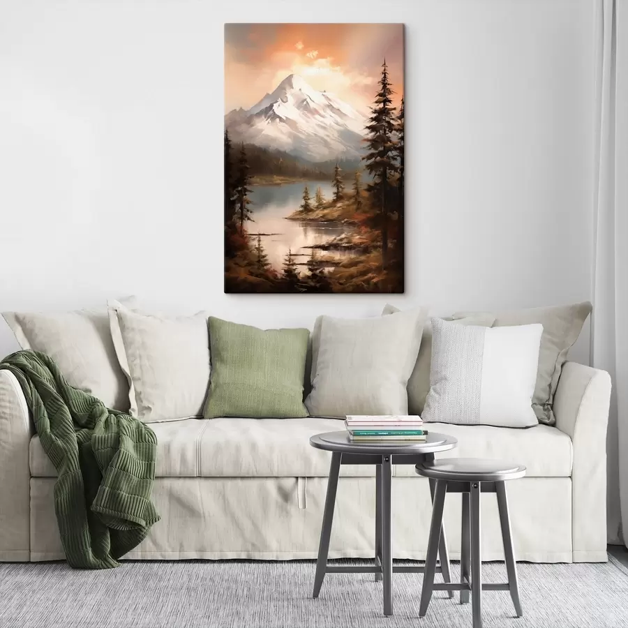 murales de pared Vista natural de las montañas, río s43543