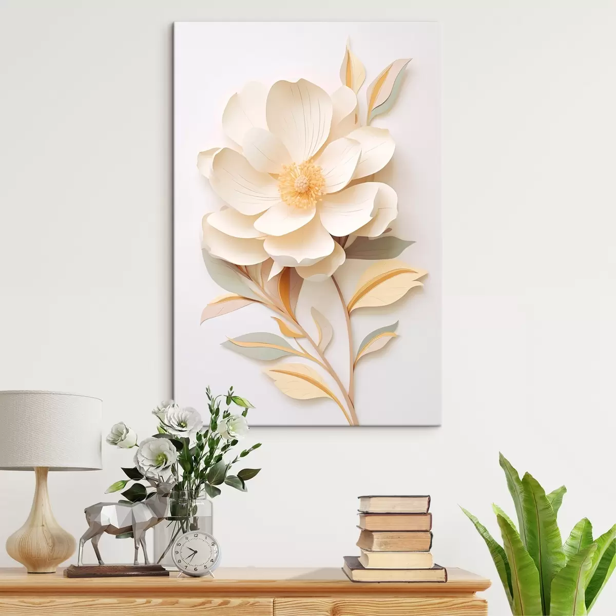 murales de pared Elegante flor de papel s43569
