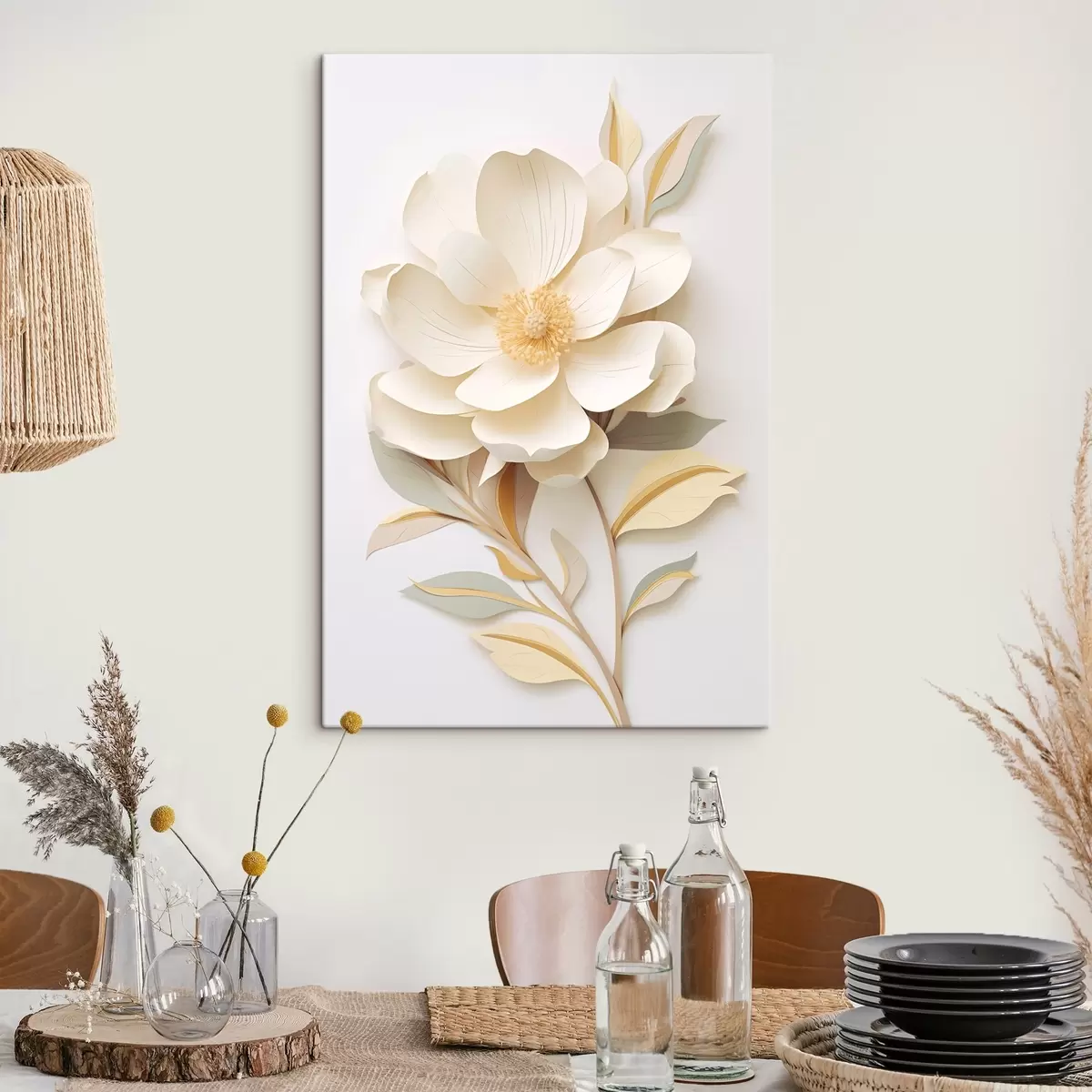 murales de pared Elegante flor de papel s43569