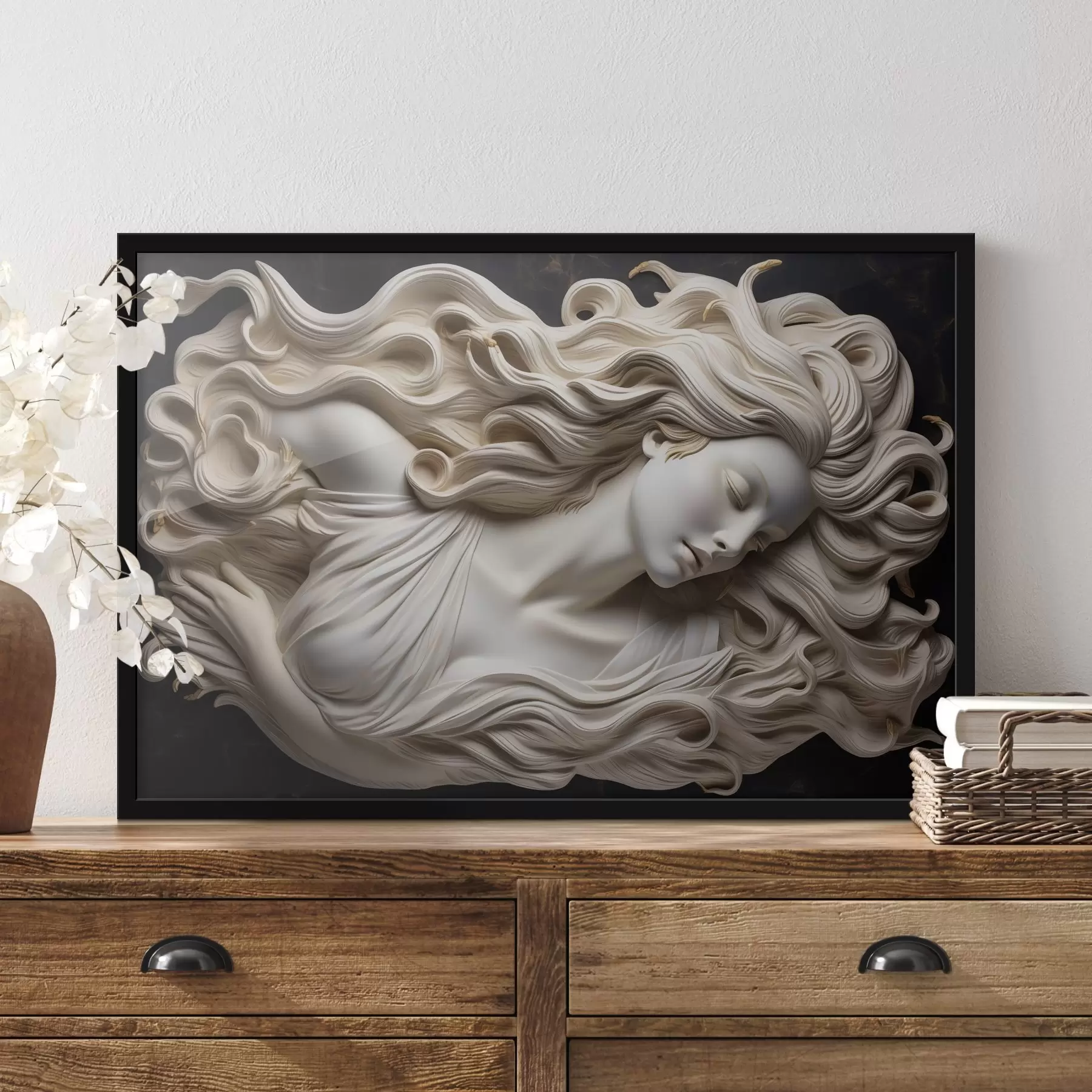 murales de pared Bajorrelieve simulado de una mujer f43546