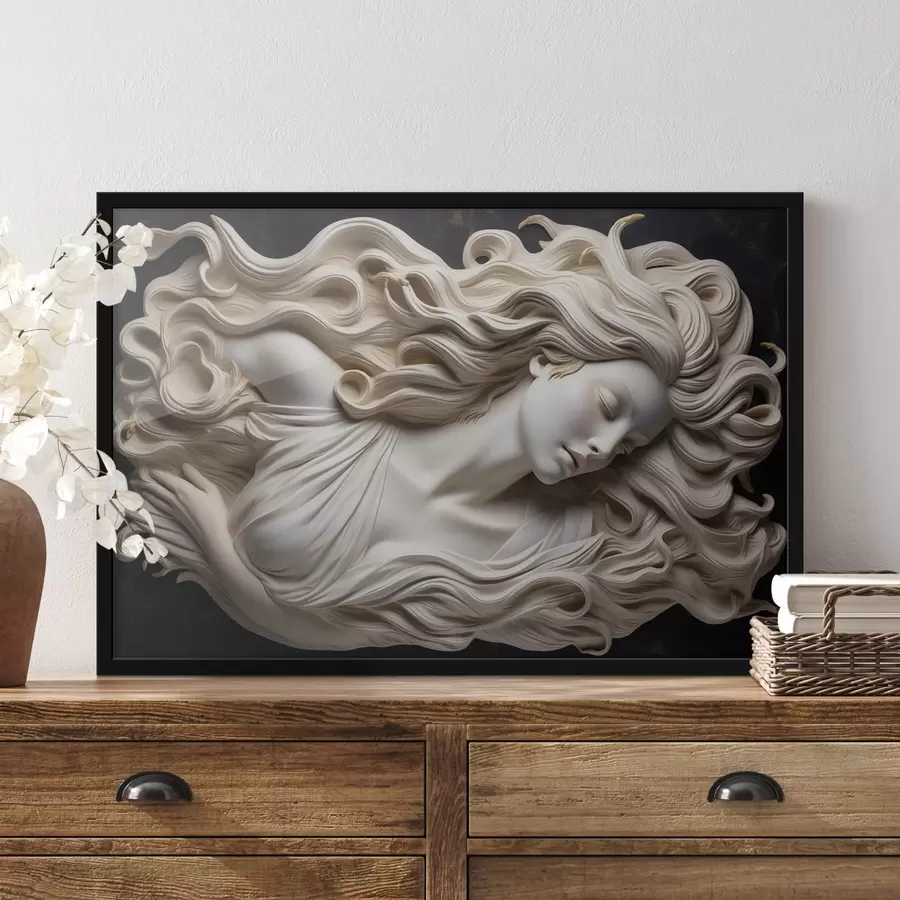 murales de pared Bajorrelieve simulado de una mujer f43546