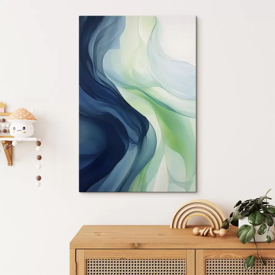 murales de pared Manchas de color en verde y azul s43580