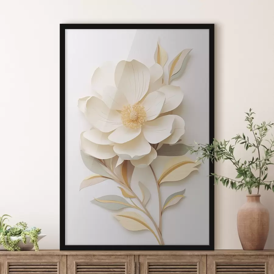 murales de pared Elegante flor de papel f43569