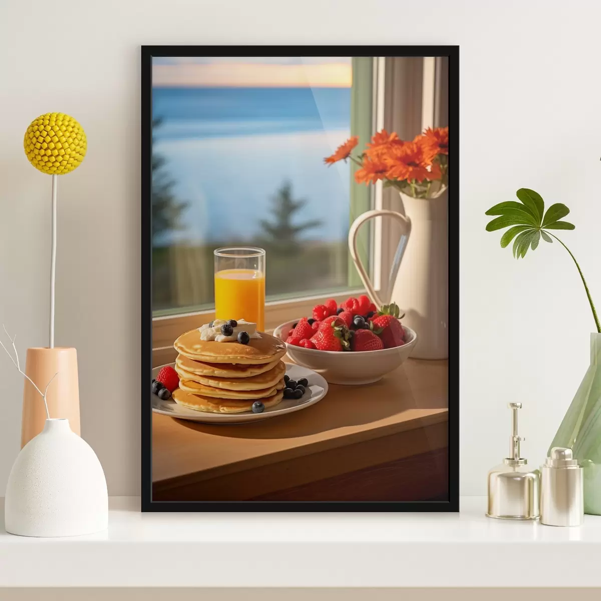 Poster Acogedor desayuno junto a la ventana f43570