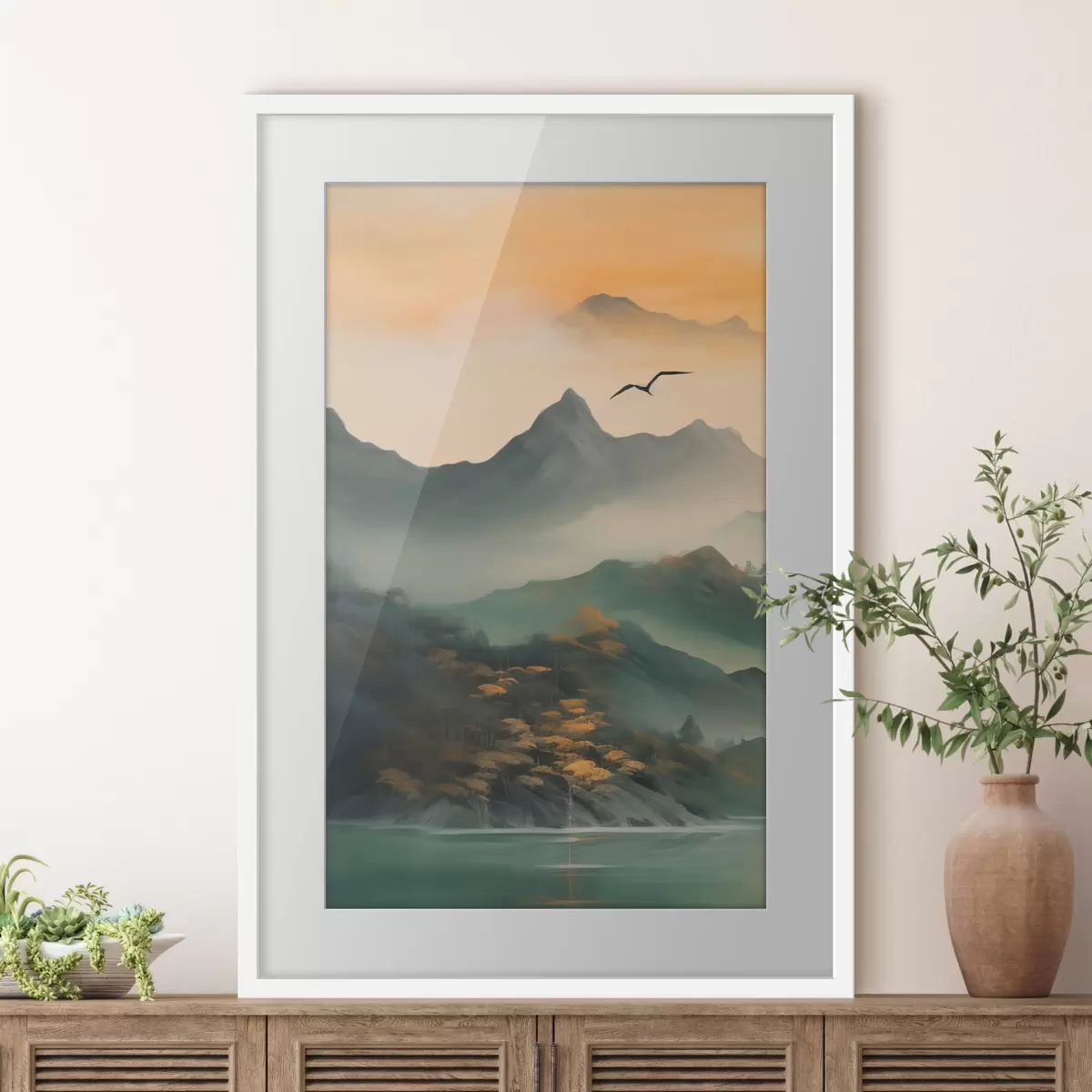 Poster Amanecer en la Montaña Mística f43588