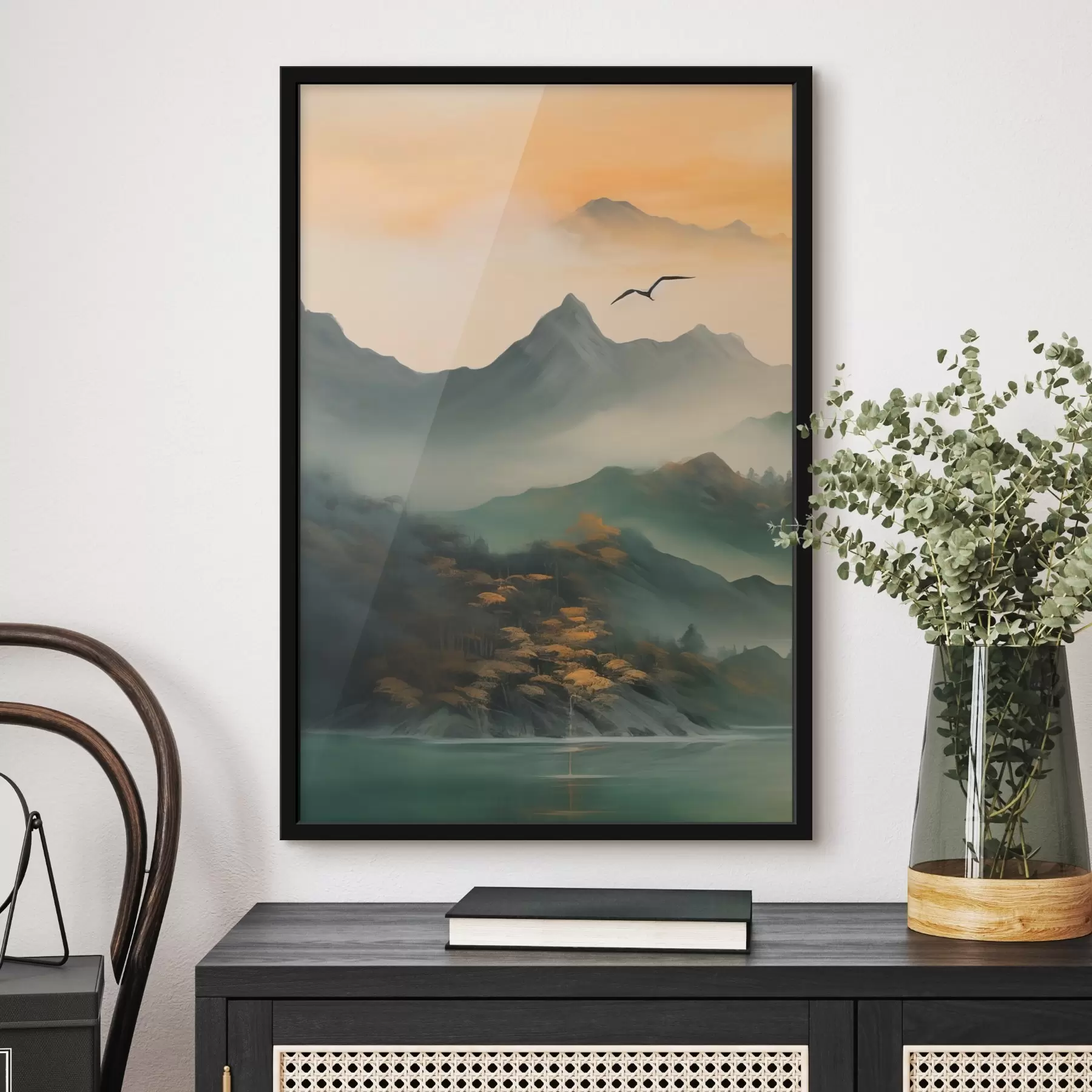 murales de pared Amanecer en la Montaña Mística f43588