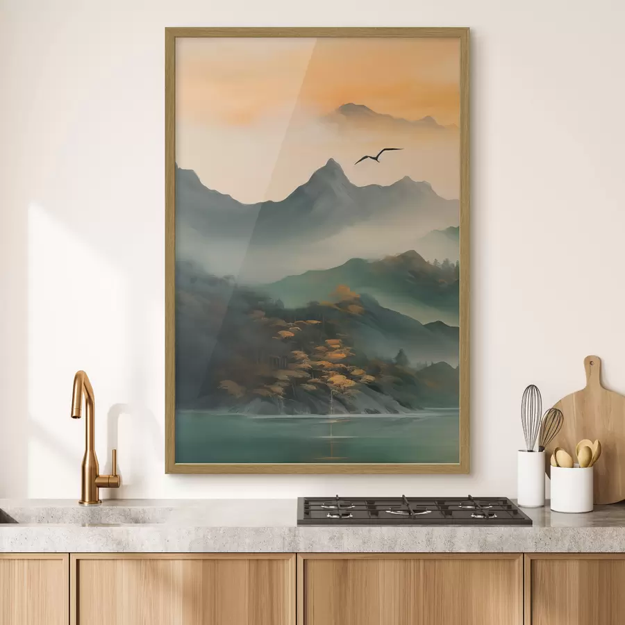 murales de pared Amanecer en la Montaña Mística f43588