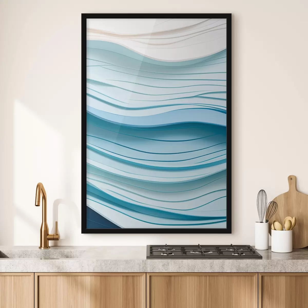 Poster Suaves ondas de color f43584