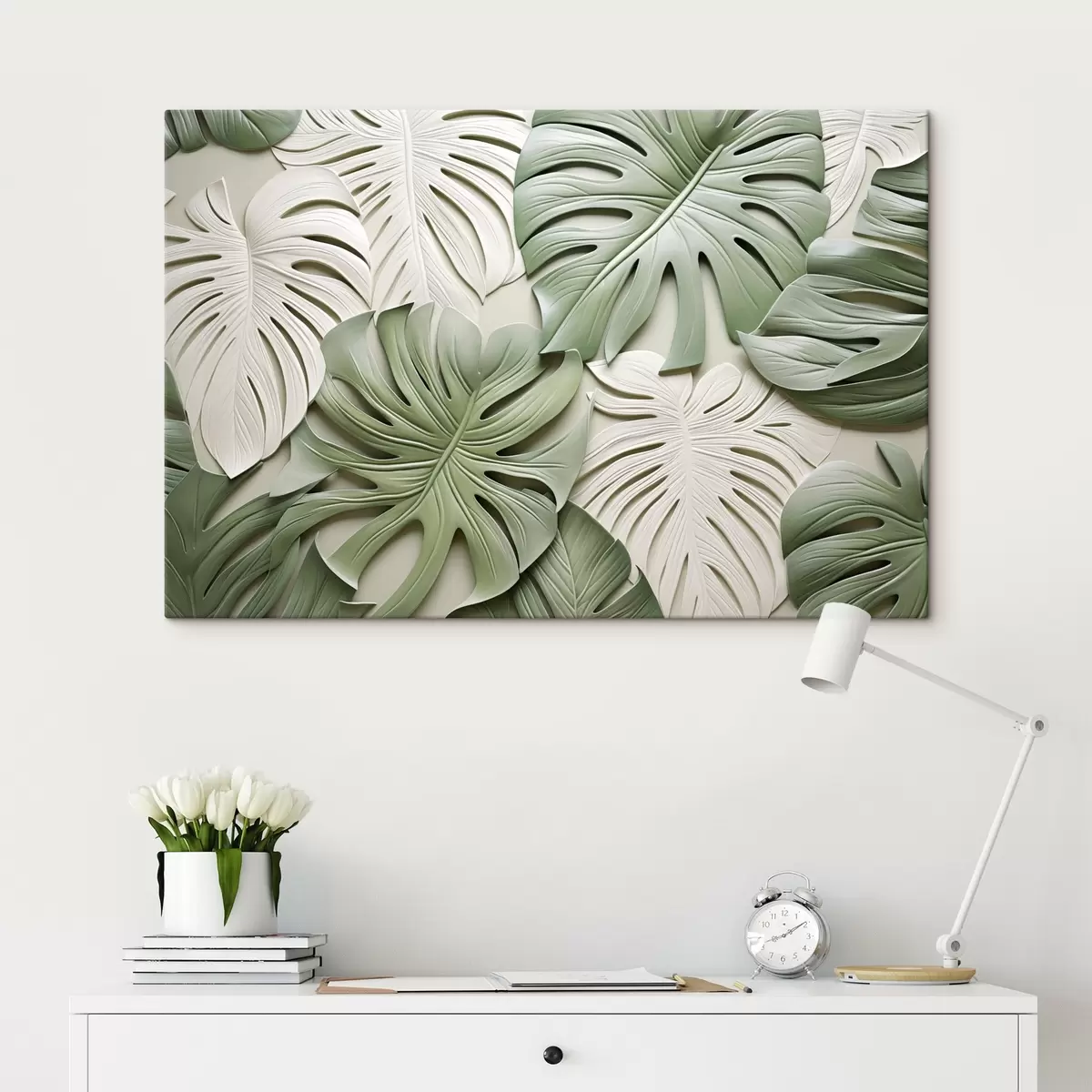 murales de pared Grandes hojas tropicales s43545