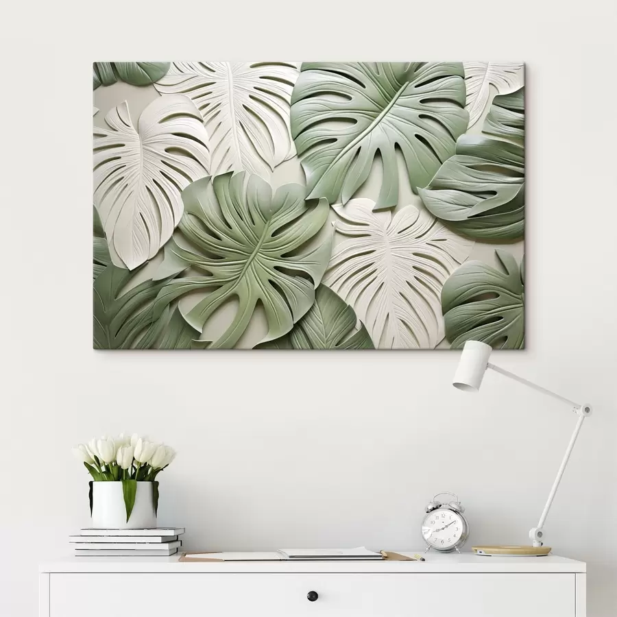 murales de pared Grandes hojas tropicales s43545