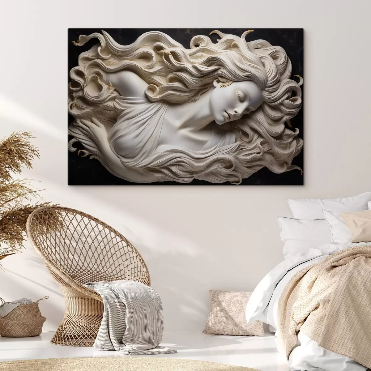 murales de pared Bajorrelieve simulado de una mujer s43546