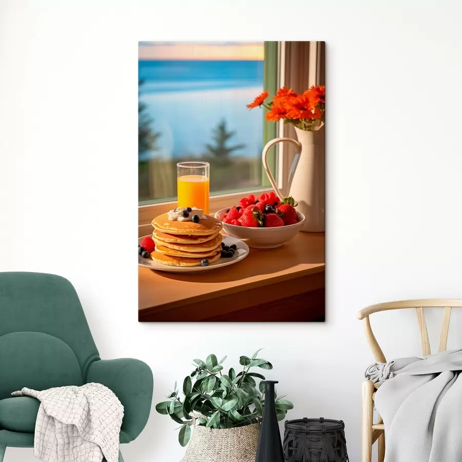 murales de pared Acogedor desayuno junto a la ventana s43570