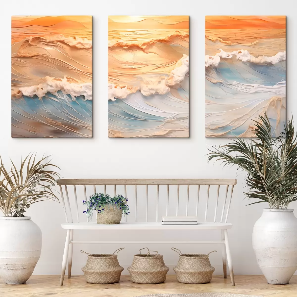 murales de pared Olas de colores del mar m00437