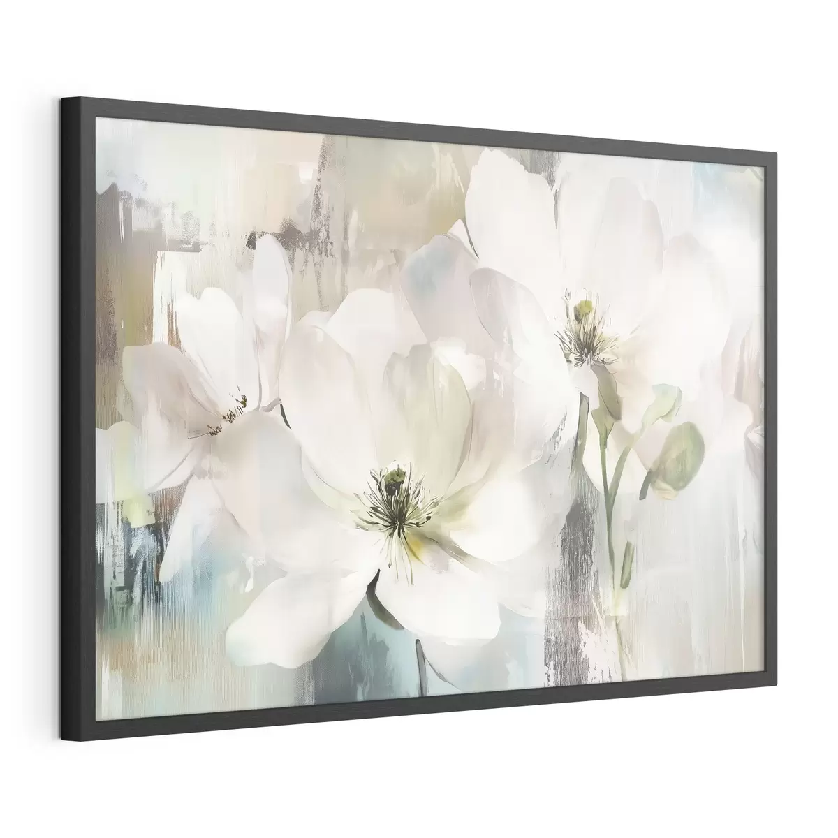 Poster Pausa de flores blancas f43903
