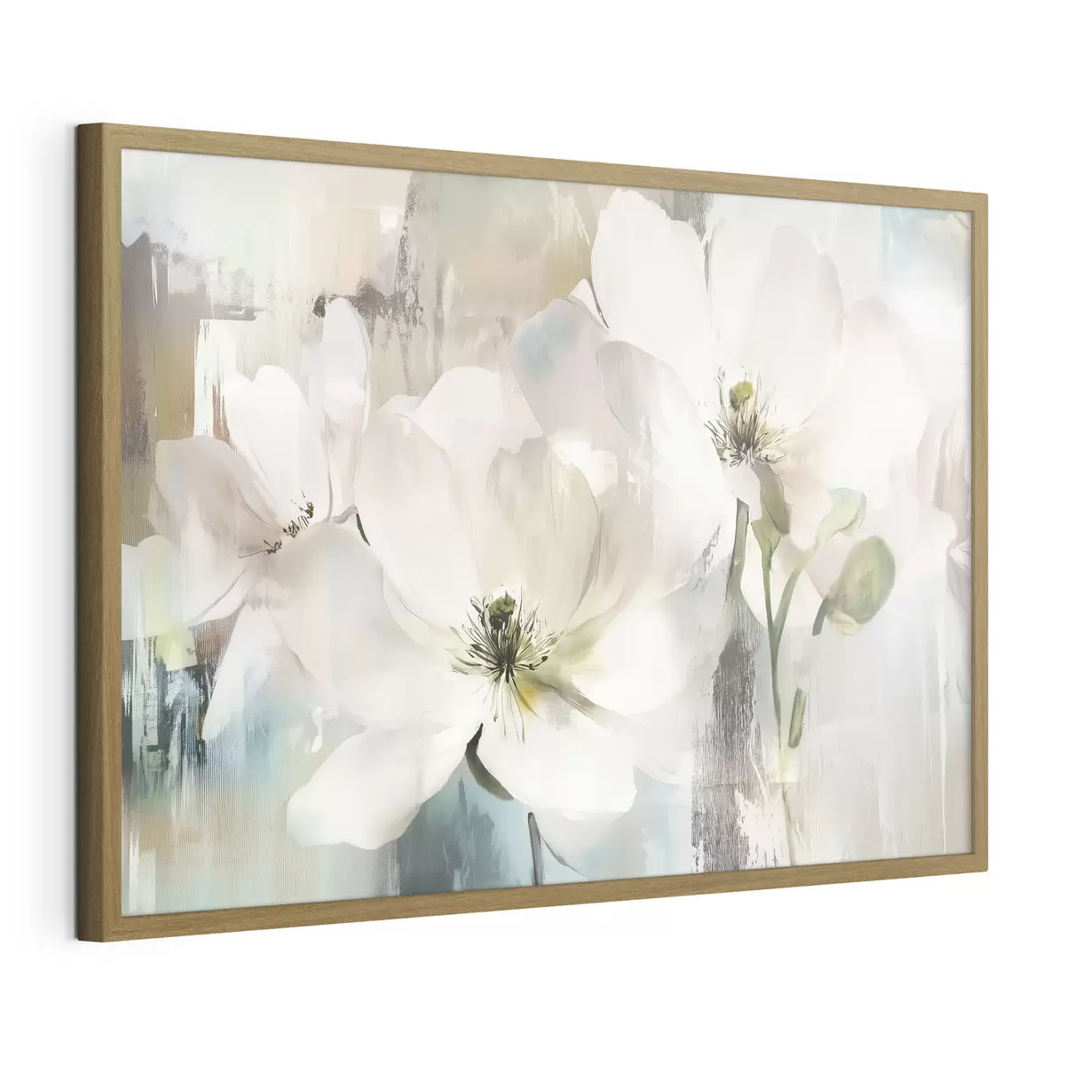 Poster Pausa de flores blancas f43903