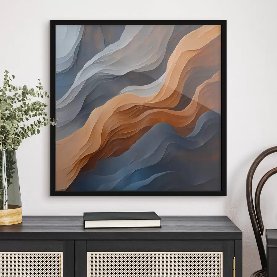 murales de pared Abstracción con ondas f43000