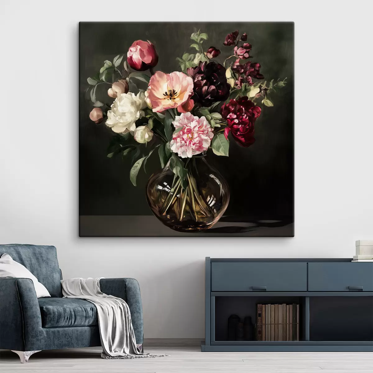 murales de pared Ramo de flores sobre fondo oscuro s43912