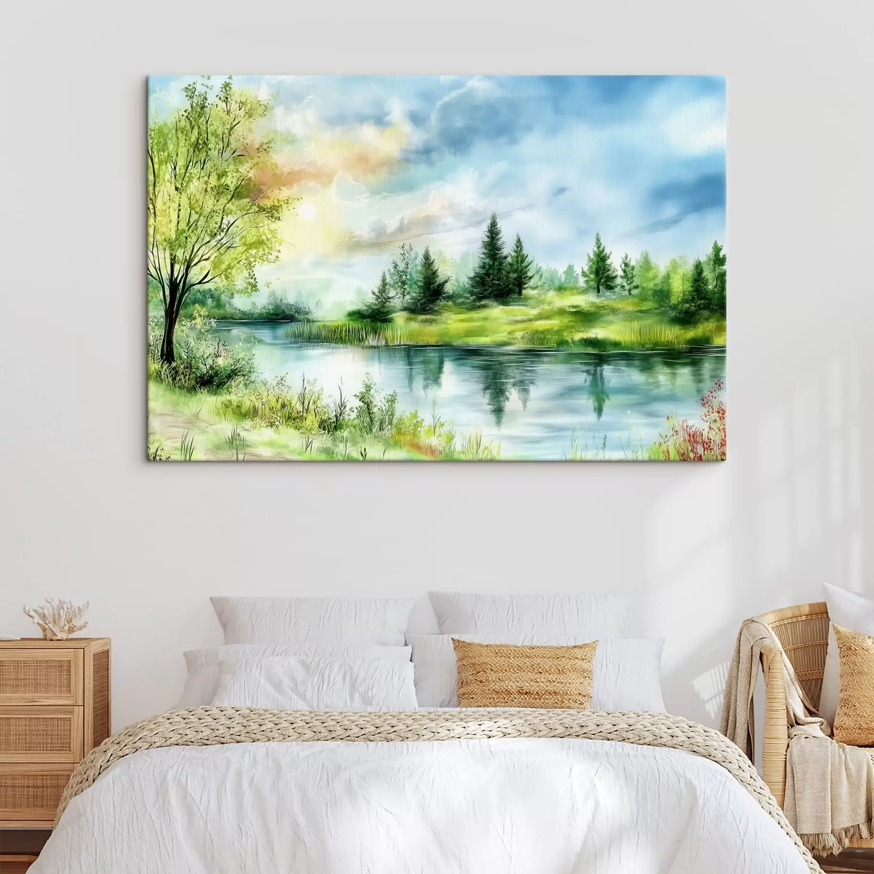 murales de pared Hermosa vista del lago s43923