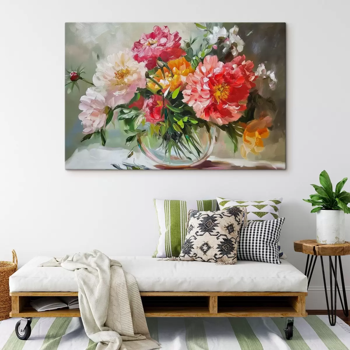 murales de pared Flores grandes y brillantes en un jarrón s43907