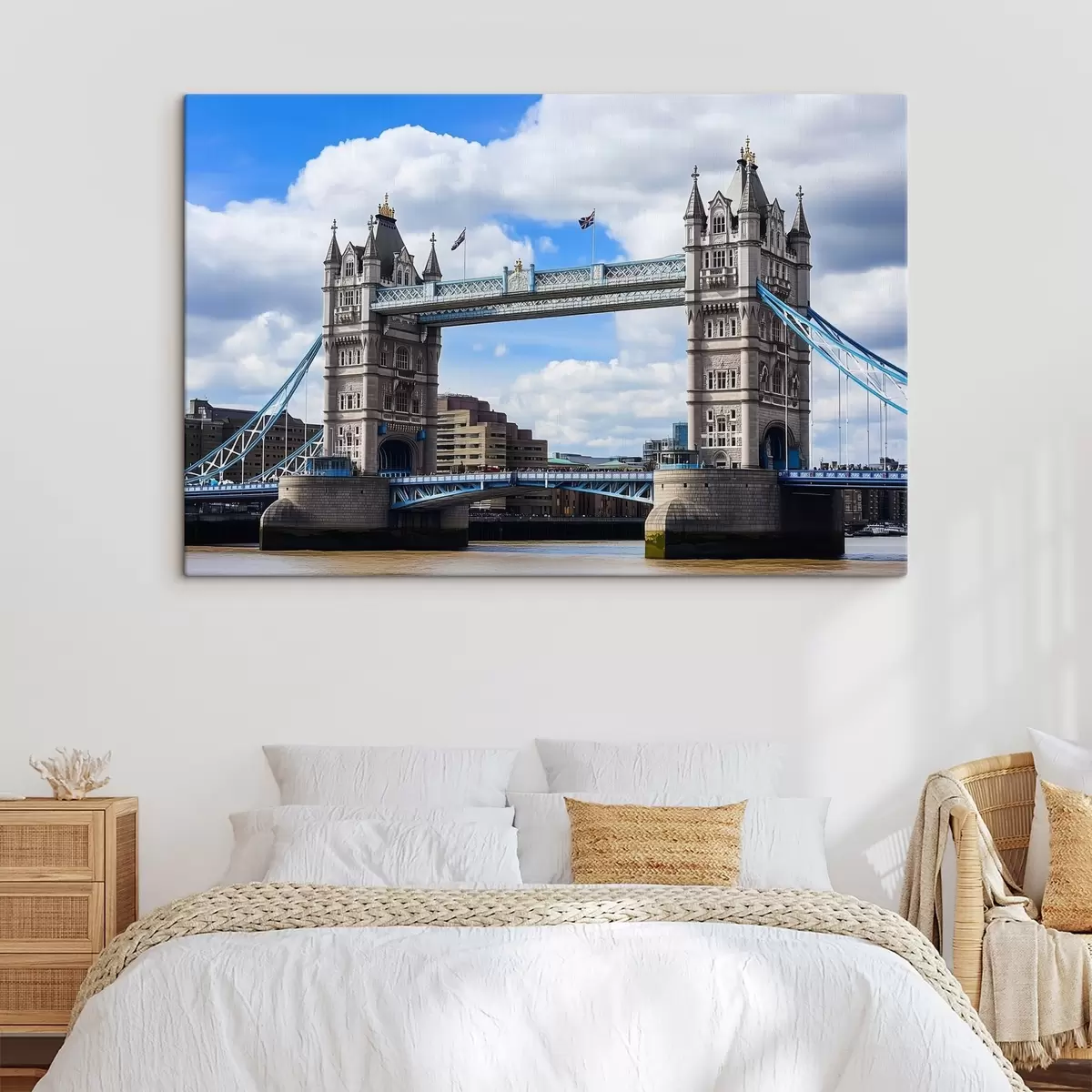 murales de pared Puente bajo el cielo azul s43918