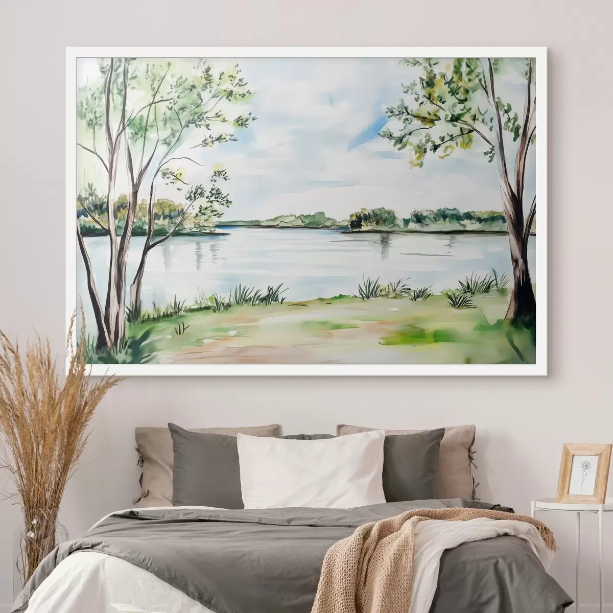 Poster Árboles junto al lago f43921