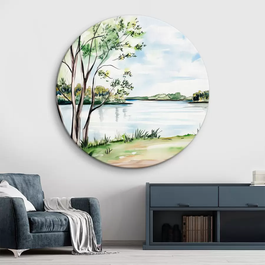 murales de pared Árboles junto al lago r43921