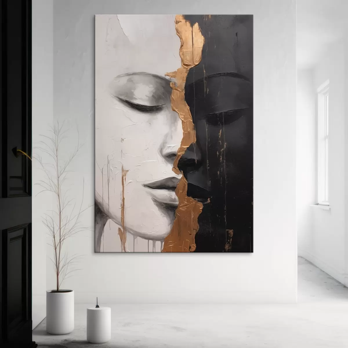 murales de pared Rostros en blanco y negro s43471