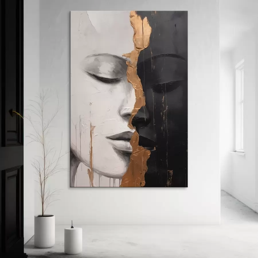 murales de pared Rostros en blanco y negro s43471