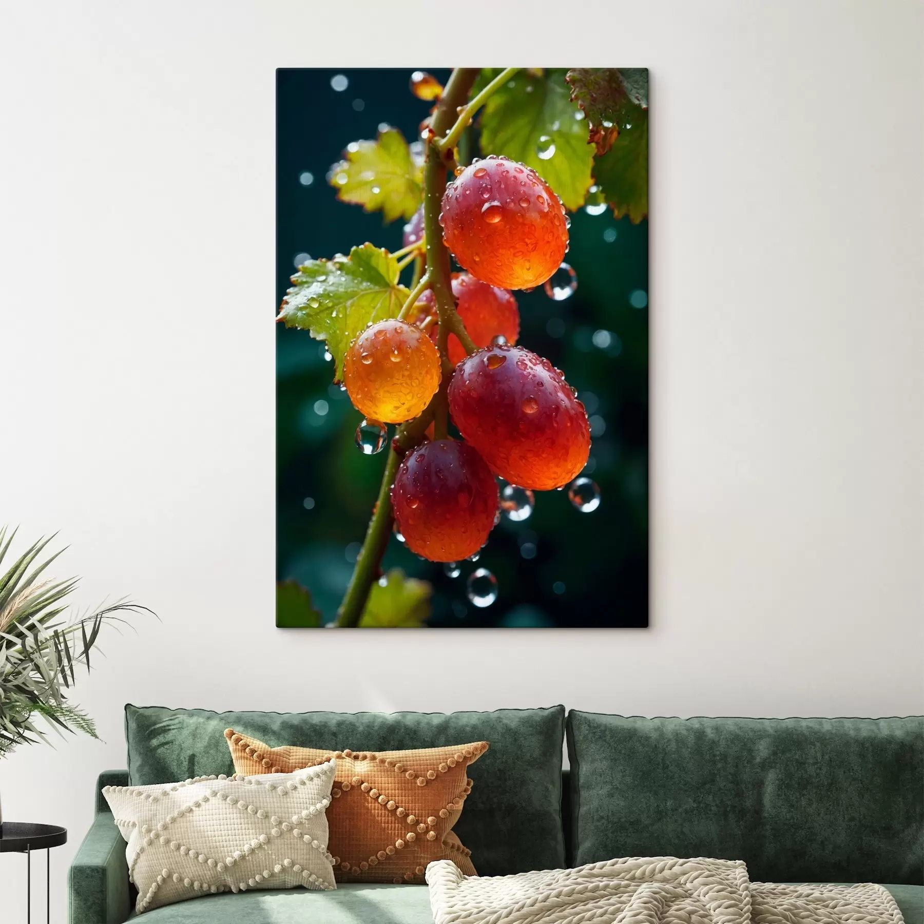 murales de pared Uvas con gotas de rocío s43872