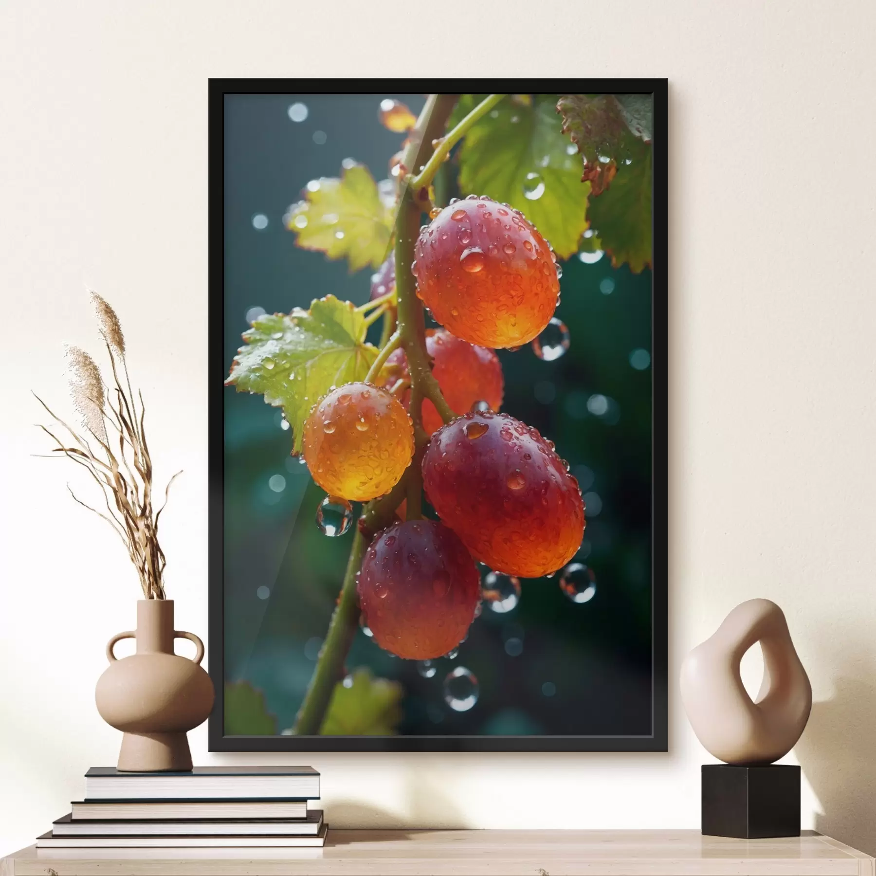 murales de pared Uvas con gotas de rocío f43872