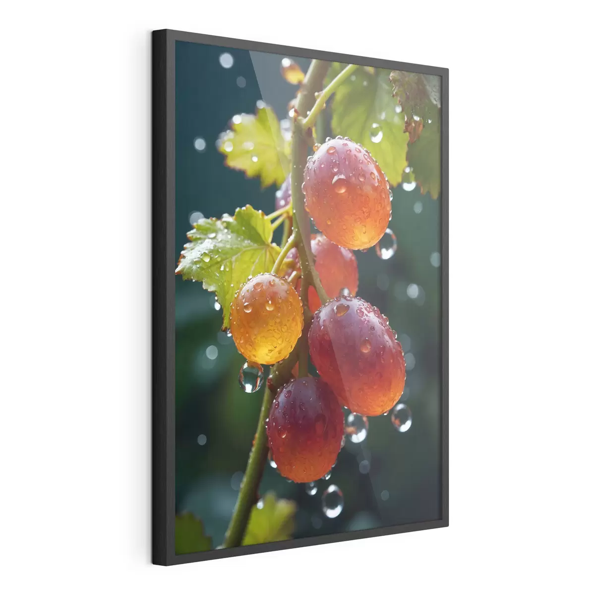 Poster Uvas con gotas de rocío f43872