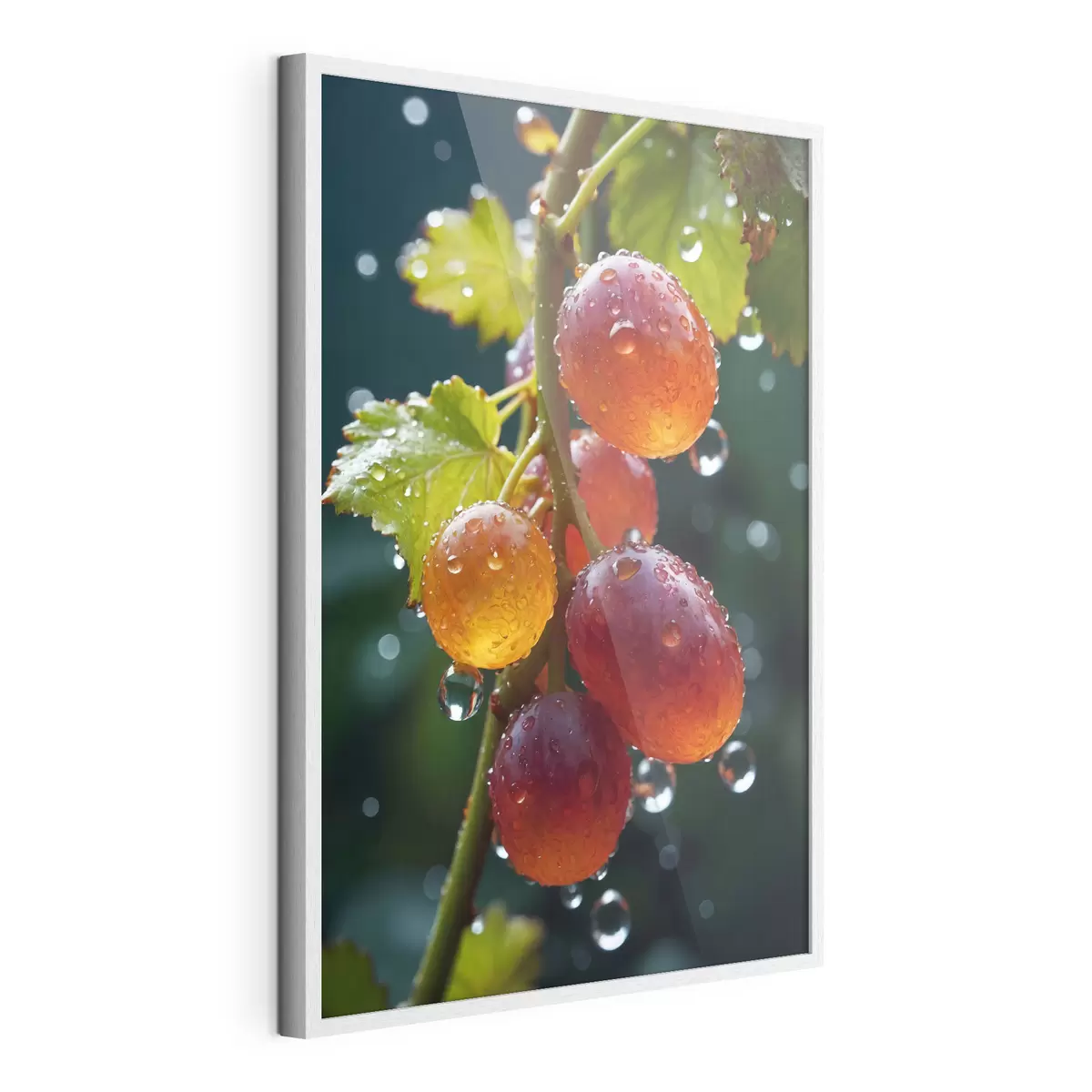 Poster Uvas con gotas de rocío f43872