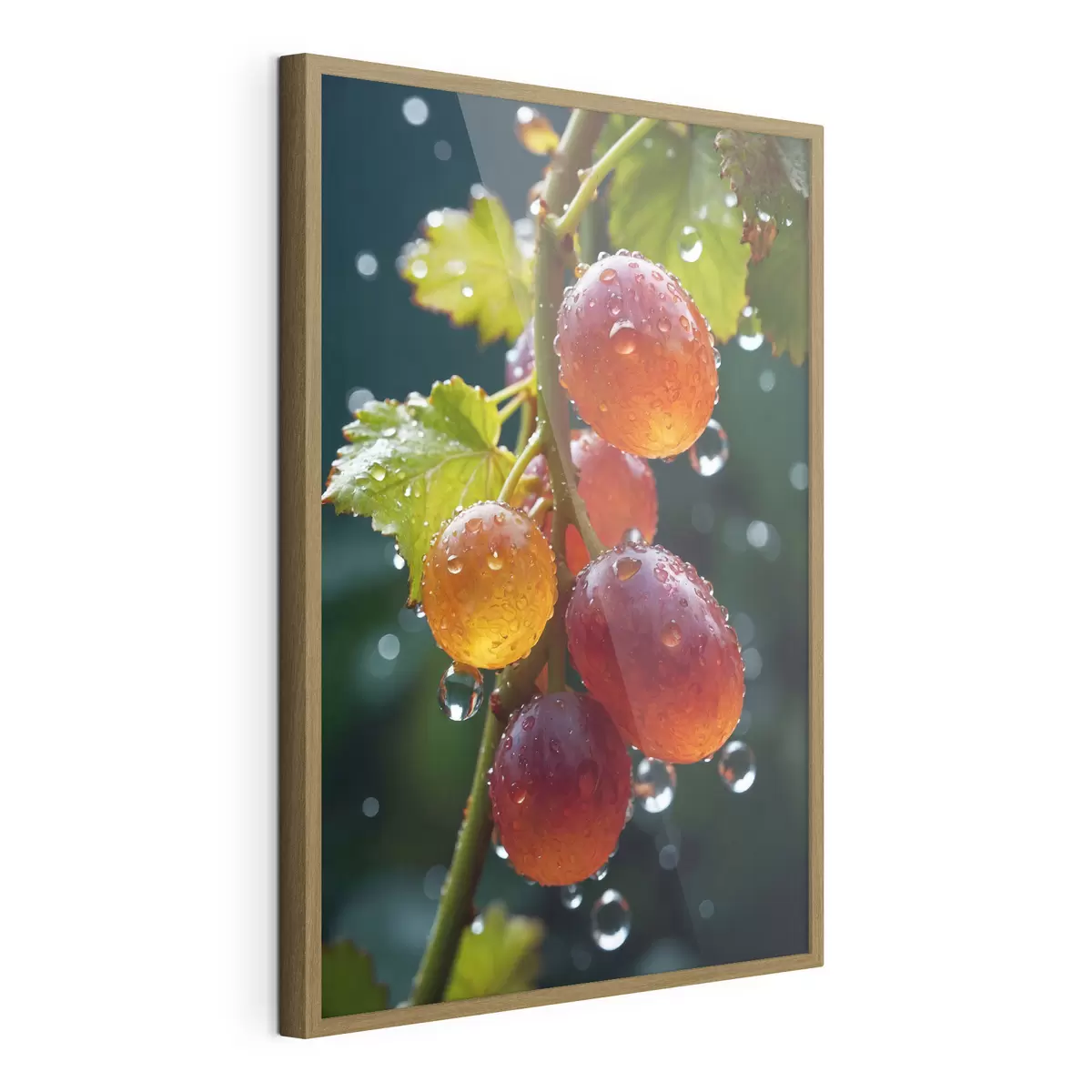 Poster Uvas con gotas de rocío f43872