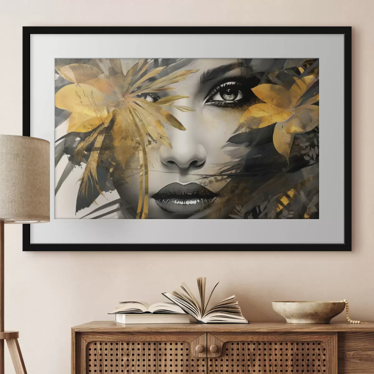 Poster Cara de niña pintada a mano f43469